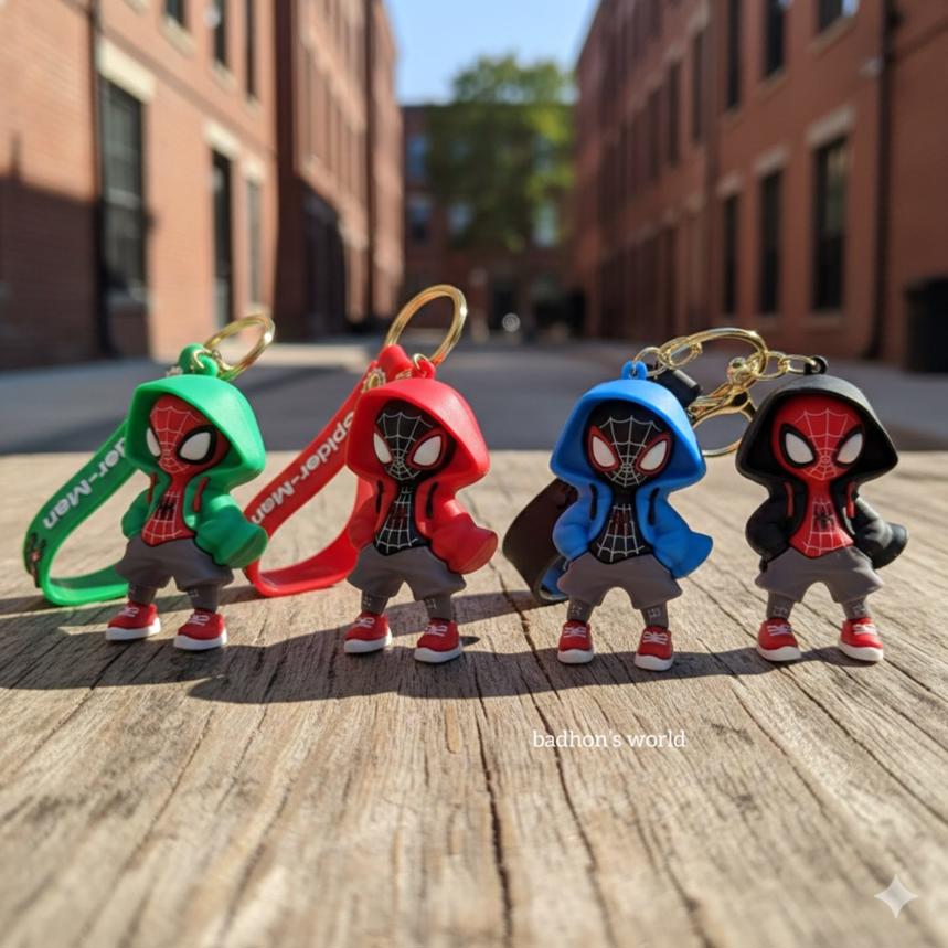 3D Spider-Man (specifically Miles Morales) silicone keychains  [premium quality] K0188