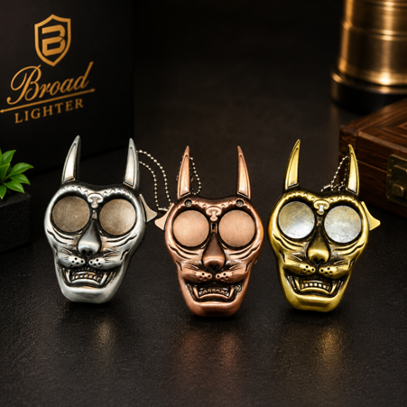 Broad Lighter – Demon Mask Metal Windproof Lighter