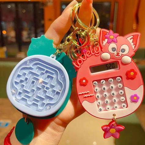 Cartoon cute doll computer toy creative car keychain student schoolbag pendant pair small gift wholesale