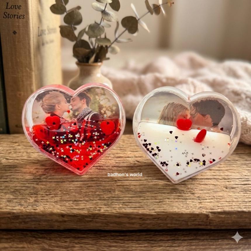Heart-shaped liquid glitter photo frames H0203 showpiece 0078