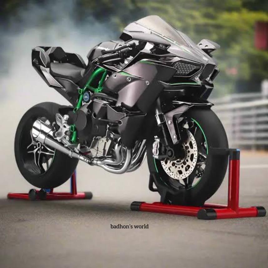 High Premium Diecast Big Size Scale model of a Kawasaki Bike Ninja H2R Motorcycle M0299