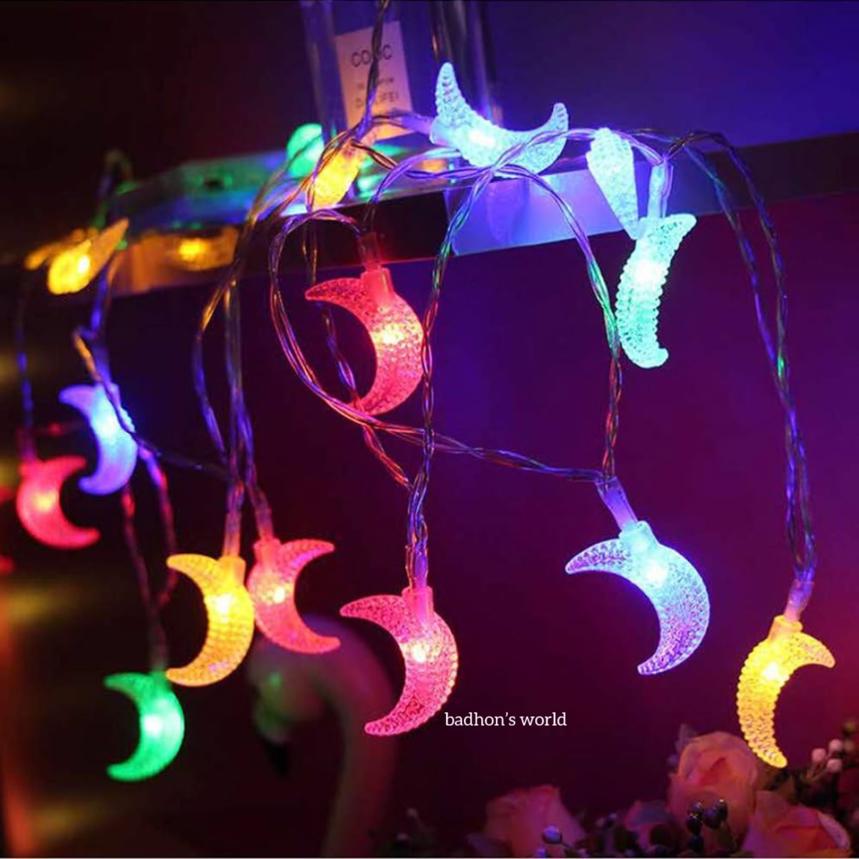 LED crescent moon string Rgb Colourful lights L0177