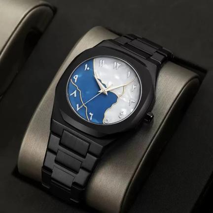 Premium Aura All-Black Minimalist Wrist Watch W0452