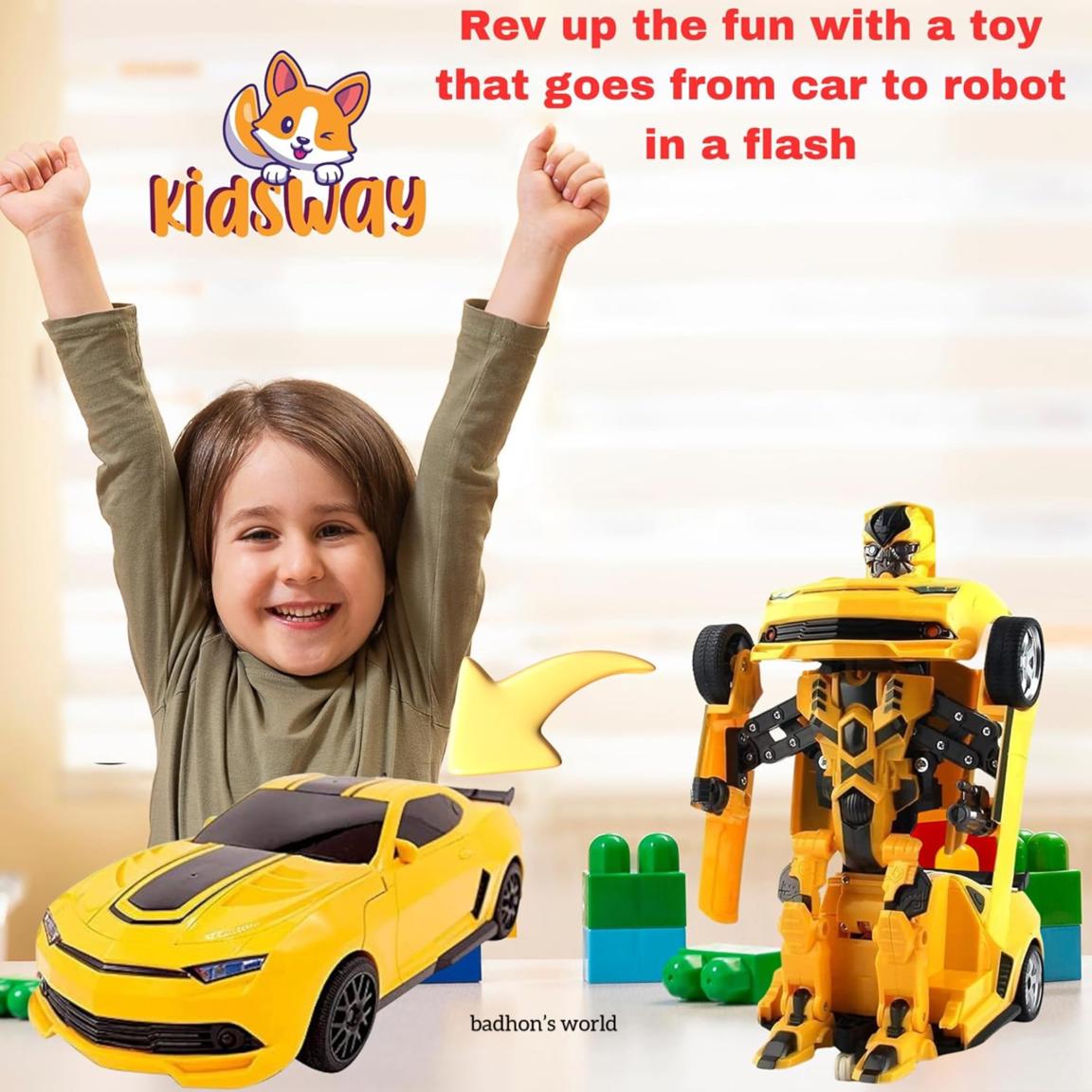 2-in-1 Transforming Sports Car Robot Toy (Model No. 8986)